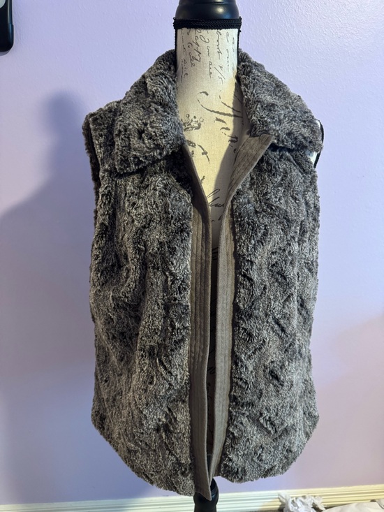 Chico's Jackets & Blazers - Chico's gray Faux Fur Vest